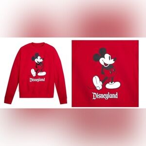 Disneyland Vintage Mickey Mouse Pullover Crewneck Sweatshirt Unisex Large NWT